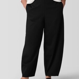 Eileen Fisher Ponte Curved Lantern Elegant Black Trousers🥰🥰